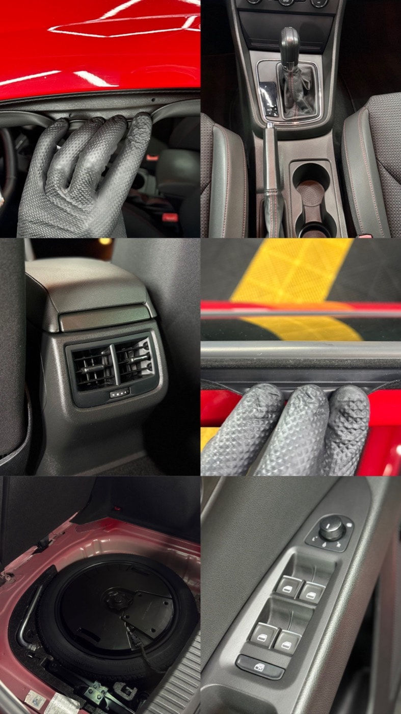 Detalji enterijera i laka tokom rada